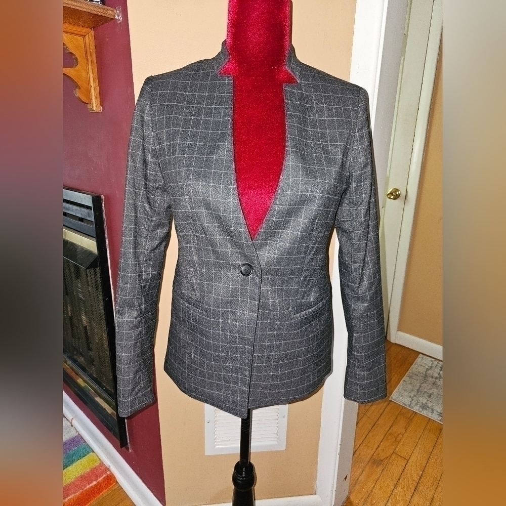 Banana Republic SZ 0  Long Sleeve Grey Blazer Basic Work Wear
